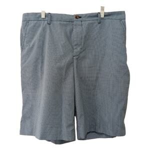 Men's Izod Golf Shorts Blue & White Check Size 36